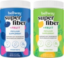 Bellway Super Fiber Powder + Fruit, Sugar Free Organic Psyllium Husk Powder Fiber Supplement for Regularity, Bloating Relief & Gut Health, Non-GMO, Mixed Berry & Lemon Lime