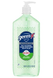 Germ-X Advanced Καθαριστικό χεριών με Αλόη και Βιταμίνη Ε, Μη αποξηρατικό Ενυδατικό Gel, Στιγμιαία και Χωρίς Ξεπλύνετε Φόρμουλα, Αντλία Μπουκάλι, Επιστροφή στο σχολείο Προμήθειες, 1 Liter