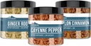 Earthborn Elements Cayenne Pepper, Ceylon Cinnamon & Ginger Root Bundle (200 κάψουλες το καθένα), Pure & Undiluted, No Πρόσθετα