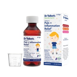 Dr. Talbot's Pain + Flammation Relief Liquid Medicine for Children, περιλαμβάνει Κύπελλο Δοσολογίας, Grape Juice Flavor, 4 Fl Oz (Packaging May Vary)