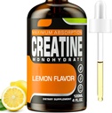 Creatine Monohydrate, Liquid Creatine for Muscle Mass, Strength, Glute, Booty & Endurance - Createine for Women and Men with Hydrolyzed Collagen & Trehalose - 120 ml Creatine HCl (Lemon Flavor)