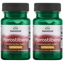 Swanson Pterostilbene 50 mg 30 Veg Caps (2 Συσκευασία)