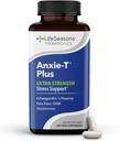 Anxie-T Plus - Extra Strength Stress Relief Supplement - Υποστηρίζει Mood & Mental Focus - Νιώστε ήρεμοι και χαλαρωμένοι - Ανακουφίζει ένταση & νευρικότητα - Ashwagandha, Kava Kava, GABA & L-Theanine - 60 Κάψουλες