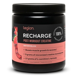 LEGION Recharge μετά την προπόνηση συμπλήρωμα - Όλα τα φυσικά μυών Builder & Recovery Ποτό με μικρονωμένο Creatine Monohydrate. Φυσικά γλυκασμένα & αρωματισμένα, ασφαλή & υγιεινά (Watermelon, 30 Serve)