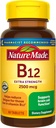 Nature Made Extra Strength Vitamin B12 2500 mcg, Συμπλήρωμα διατροφής για την υποστήριξη του μεταβολισμού ενέργειας, 60 δισκία, 60 ημέρες προσφοράς