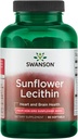 Swanson Sunflower Lecithin - Herbal Supplement Promoting Healthy Brain Function - Natural Formula Supporting Heart Health & Healthy Lipid Balance - (90 Softgels, 1200mg Each)