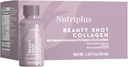 FARMASi Nutriplus Beauty Shot Collagen – Τύπος I & III Collagen με Υαλουρονικό Οξύ, Βιοτίνη & Βιταμίνες, Χωρίς ζάχαρη Cranberry Flavor, 1,69 fl oz x 12 Shots