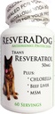 Resveradog: Σκύλος 99% Tran Resveratrol σκόνη με Argintine Beef Liver, MSM & Chlorella
