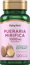 Piping Rock Pueraria Mirifica Capsules | 1000mg | 120 Pills | Herb Extract Supplement | Gluten Free, Non-GMO