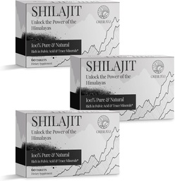 30.000 MG Shilajit Tablets, 100% Shilajit Pure, Ιμαλάια Βιολογικά, Shilajit για άνδρες και γυναίκες πλούσια σε Fulvic Acid & 85+ Trace Minerals, Shilajit συμπλήρωμα για την ενέργεια & ανοσοποιητικό σύστημα, 180 Count