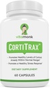 VitaMonk CortiTrax φυσικός φραγμός κορτιζόλης - Doctor Formulated Cortisol Manager, Cortisol Υποστήριξη & Cortisol Reducer (Ήδη εντός φυσιολογικών ορίων)- 60 Capul Cortisol συμπλήρωμα