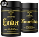 Ambrosia Nomorbidity Advanced Appetite Control & Ember Thermogenic Fat Burner | Powerful Hunger Management, Appetite Support & Fat Burning System with KSM-66 Ashwagandha, Garcitrin, CapsiMax™, Africa