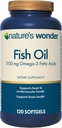 Nature's Wonder Fish Oil 1100mg Ωμέγα-3 Fish Oil Συμπληρώματα για γυναίκες και άνδρες, EPA & DHA για υγιείς αρθρώσεις, καρδιά, ανοσοποιητικό σύστημα, 120 Ημέρα προσφοράς Softgels