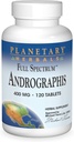 Planetary Herbals Full Spectrum Andrographis 400mg Υποστήριξη Υγιή Πειθαρχικά, Καρδιαγγειακά & Μη Αντιρινικά Συστήματα - Υποστήριξη για Υγιή Ηπατική & Ανοσοποιητική Λειτουργία - Αγιουρβεντικό Βότανο - 120 Tablets