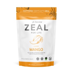 Zurvita Zeal for Life Wellness Drink Mix - Mango Flavor - Χωρίς γλουτένη, Vegan, με Βιοτίνη, Βιταμίνες B12, C, D, E, Σιδήρου, Μαγνήσιου - 30 Σερβίρισμα (420g)