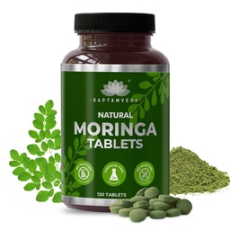 SAPTAMBEDA Natural Moringa Tablets, Drumstick Leaf Tablets (120 Tablets) - 500mg Κάθε 