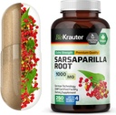 BIO KRAUTER Sarsaparilla Root Capses - 1000 mg Δύναμη - 250 Vegan Sarsaparilla Extract Caps - Χωρίς πληρωτικά