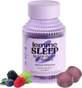 Lemme Sleep Gummies με 5mg μελατονίνη, Elderberry, Μαγνήσιο, L-Θεανίνη, Χαμομήλι και Λεβάντα, Nighttime Night Aid, Gluten Free, Glatin Free, Non GMO, Berry Flavored (60 Count)