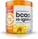 Top Secret Nutrition BCAA Re-Igniter Vegan Amino Acid Supplement with Aspaxanthin and Electrolyte, Hydration Blend with Coconut water, 9,84 oz (30 μερίδες), Pineapple Mango