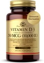 Solgar Vitamin D3 Cholecalciferol 250 MCG 10000 IU Softgels Helps Maintain Healthy Bones Teeth Immune System Support Non-GMO Gluten, Dairy Free Servings, 180 Count