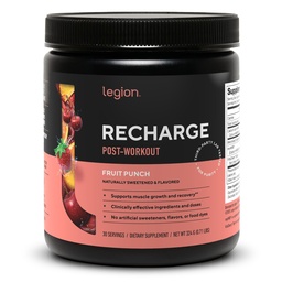 LEGION Recharge μετά την προπόνηση συμπλήρωμα - Όλα τα φυσικά μυών Builder & Recovery Ποτό με μικρονωμένο Creatine Monohydrate. Φυσικά γλυκασμένα & αρωματισμένα, ασφαλή & υγιεινά (Fruit Punch, 30 Serve)