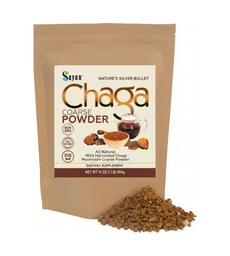 Sayan Siberian Pure Raw Coarse Chaga Powder 1lb / 454g – Premium Wild Forest Harved Super Antioxidant Tea – Υποστηρίζει το ανοσοποιητικό σύστημα και Digestive Health – Focus, Energy, Clarity, Wellness - Μη ΓΤΟ