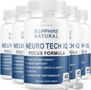 (5 Pack) Νευροτεχνολογία IQ Brain Supplement Neurotech Iq Focus Formula Χάπια (300 κάψουλες)