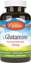 Carlson - L-Glutamine, Free- Form Amino Acid, 750 mg, Παραγωγή Μυϊκού Ιστού, 90 Κάψουλες