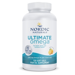 Nordic Naturals Ultimate Omega, Lemon Flavor - 120 Soft Gels - 1280 mg Omega-3 - Συμπλήρωμα ιχθυελαίου υψηλής ισχύος με EPA & DHA - Προάγει την υγεία του εγκεφάλου και της καρδιάς - Μη GMO - 60 Υπηρεσίες