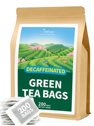 TeeLux Decaf Πράσινες Τσάι Τσάι Τσάι, Καθαρό Αποφλοιωμένο Πράσινο Τσάι, Σούπερ Αντιοξειδωτικό, Ζεστό & Παγωμένο Τσάι, 200 Count