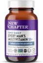 New Chapter Men's Multivitamin 50 Plus for Brain, Heart, Digestive, Prostate & Immune Support with 20+ Nutrients + Ασταξανθίνη - Every Man's One Daily 55+, Gentle on The Stomach - 48 ct