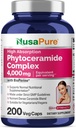 NusaPure Phytoceramide Complex 10:1 Extract, 1030 mg Ισοδύναμο με 4000 mg 200 κάψουλες Veggie (Non-GMO) Bioperine