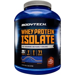 BODYTECH Whey Protein Isolate σκόνη - πλούσια σοκολάτα (5 Lbs. / 71 εξυπηρετούν)