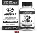 AREDS 2 SoftGels, 500 mg Βιταμίνης C, 400 IU Βιταμίνης Ε, 10 mg Λουτεΐνης, 2 mg Ζεαξανθίνης, 80 mg Ψευδάργυρου, 2 mg χαλκού - Υποστηρίζει την υγεία των ματιών - 240 Mini SoftGels (Τέσσερις Μήνες Προμήθεια)