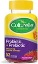 Culturelle Daily Probiotic Gummies for Women & Men, Berry Flavor, 52 Count, Φυσικά-Πηγή Daily Probiotic + Prebiotic for Digestive Health, Non-GMO & Vegan
