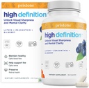 High Definition Brain + Eye Vitamins for Memory, Focus & Focus, Lutein & Zeaxanthin (25mg/5mg) to Protect Your Eyes from Blue Light & Screens, Bilberry Supplement for Eyes to Support BDNF