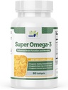 Super Omega-3 Fish Oil, υποστηρίζει την υγεία της καρδιάς, 1000 Mg, 300 Mg Omega-3, ταχεία απελευθέρωση Softgels, Made in USA, 60 Softgels