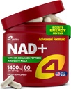 NAD Plus Συμπλήρωμα 1400mg - NMNH συμπλήρωμα Εναλλακτικές Υποστήριξης Υγιεινό Συγκρότημα γήρανσης με Νικοτιναμίδη Riboside & Gotu Kola, Collagen - Ισχυρό NAD+ Formula for Energy, Skin & Cognitive, 60 Caps