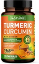 Turmeric Curcumin 1965mg with Ginger & BioPerine Black Pepper Extract - Υψηλή απορρόφηση 95% Κουρκουμινοειδή για Κοινή & Αντιοξειδωτική Υποστήριξη - Μη ΓΤΟ, Χωρίς Γλουτένη, Vegan - 120 Καψάκια συμπλήρωμα βοτάνων