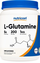 Nutricost L-Glutamine Powder 1 KG - Μη αρωματισμένη, Μη ΓΤΟ, Χωρίς γλουτένη