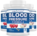 [3-Bottle Value Pack] Longevity Blood Pressure Formula [90 Κάψουλες] -Επιστημονικά σχεδιασμένο - με 10+ τυποποιημένα εκχυλίσματα βοτάνων. Καλύτερο συμπλήρωμα πίεσης αίματος