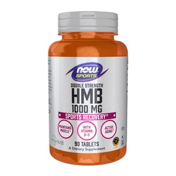 NOW Τρόφιμα Αθλητική Διατροφή, HMB (β- Hydroxy β- Methylbutyrate), Διπλή Δύναμη 1. 000 mg, 90 δισκία