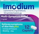 Imodium Multi-Συμπτώματα Συλλέκτες ανακούφισης, Loperamide Hydrochloride & Simethicone Anti-Diarrheal Medicine για την ανακούφιση της διάρροιας, αερίου, Bloating, Cramps & Pressure, HSA/FSA Επιλέξιμη, 12 ct