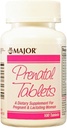 Major Pharmaceuticals Major PRENATAL TABS ASCORBIC ACID- 100 MCG Pink 100 δισκία UPC 309045313602
