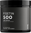 Toniiq Ultra Υψηλή καθαρότητα Fisetin 500mg - 98%+ Higly Purified & Bioδιαθέσιμο συμπλήρωμα Fisetin με MCT Oil για απορρόφηση - Third-party Tested Senolytic Συμπληρώματα για υποστήριξη γήρανσης - 60 κάψουλες