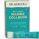 Dr. Mercola Marine Collagen Powder Packets, 5g Collagen Per Serving, 15 σέρβις (15 on-The-go Packets), σε σκόνη συμπλήρωμα διατροφής, Άγευστο, τύπου 1 Collagen Peptides από Cod, Χάντοκ & Pollock