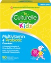 Culturelle Kids Complete Chewable Multivitamin + Probiotic Για Παιδιά, Ηλικίες 3+, 90 Count, Digestive Health, Στοματική Υγεία & Ανοσολογική Υποστήριξη - Με 11 Βιταμίνες & Ορυκτά, συμπεριλαμβανομένης της βιταμίνης C, D3 & Ψευδάργυρος