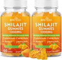 2 συσκευασίες Shilajit Gummies 1000mg ζάχαρη δωρεάν - Shilajit συμπλήρωμα για άνδρες και γυναίκες - Υψηλή σε 85+ ορυκτά ίχνη & Fulvic οξύ - Ενέργεια, εγκέφαλος, ανοσία - 120 Gummies