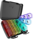 Pill Organizer 3 φορές την ημέρα, Fullicon Μεγάλη Εβδομαδιαία υπόθεση χάπι 7 ημέρα, καθημερινή κουτί χάπι με 21 διαμερίσματα, θήκη συμπλήρωμα χάπια για χάπια / Vitamin / Fish Oil - Multi-χρώμα