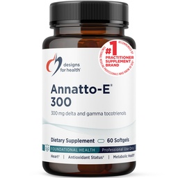 Σχέδια για την υγεία Annatto-E 300mg Τοκοτριενόλες Βιταμίνη E - Delta + Gamma Τοκοτριενόλες για την υποστήριξη της υγείας της καρδιάς, την υγεία των ματιών, την υγιή γήρανση - DeltaGold Antioxidants Supplement (60 Vitamin E Softgels)